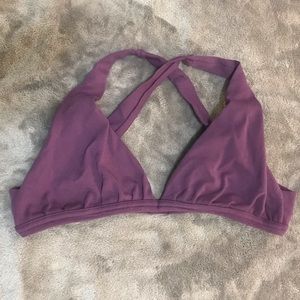 LaLa Land Low Cut Crisscross Halter Yoga Top S